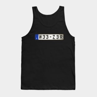 W33 - Z3R Car license plates Tank Top